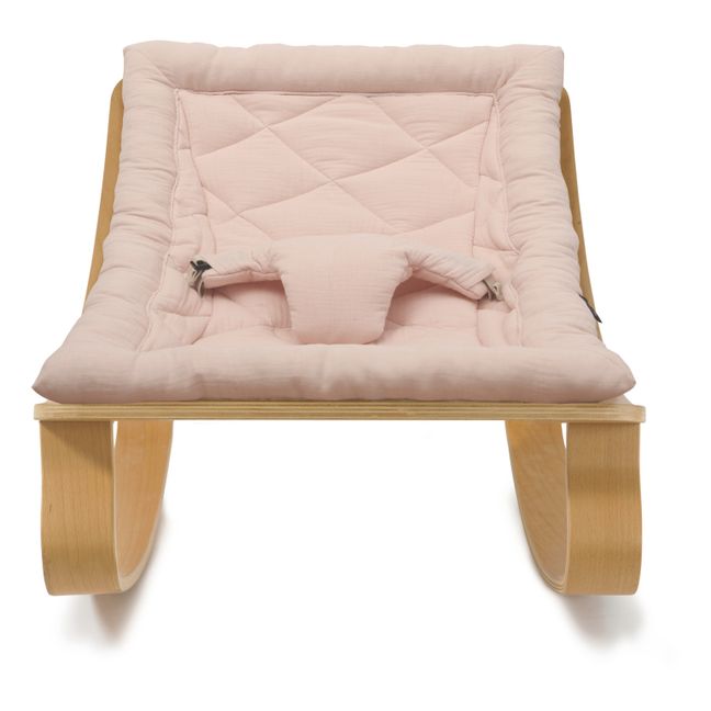 Levo Beech Wood Baby Bouncer | Nude