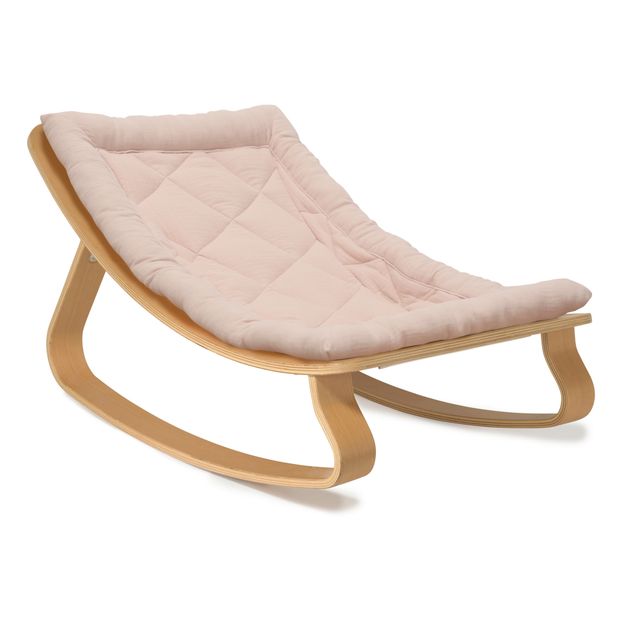 Levo Beech Wood Baby Bouncer Nude Charlie Crane Design Baby Smallable