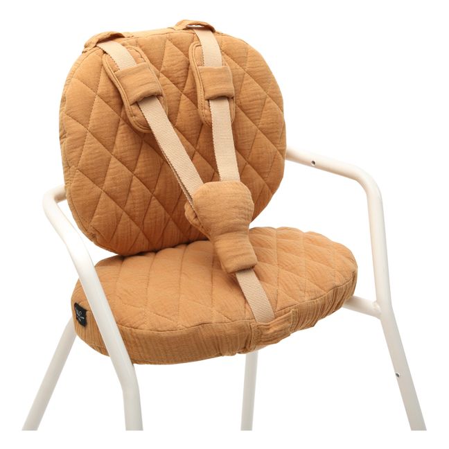 Seduta in garza di cotone per sedia, modello: Tibu Camel