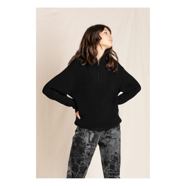 Pullover aus Merinowolle Sasha | Schwarz