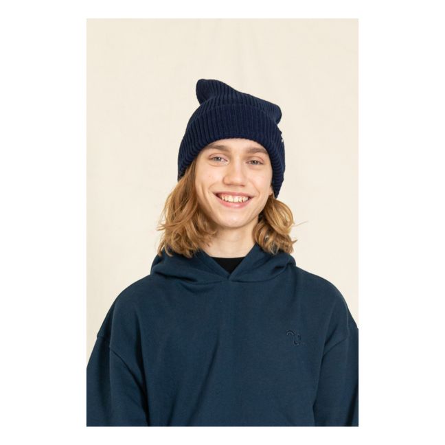 Gorro de lana merina Brandon | Azul Marino