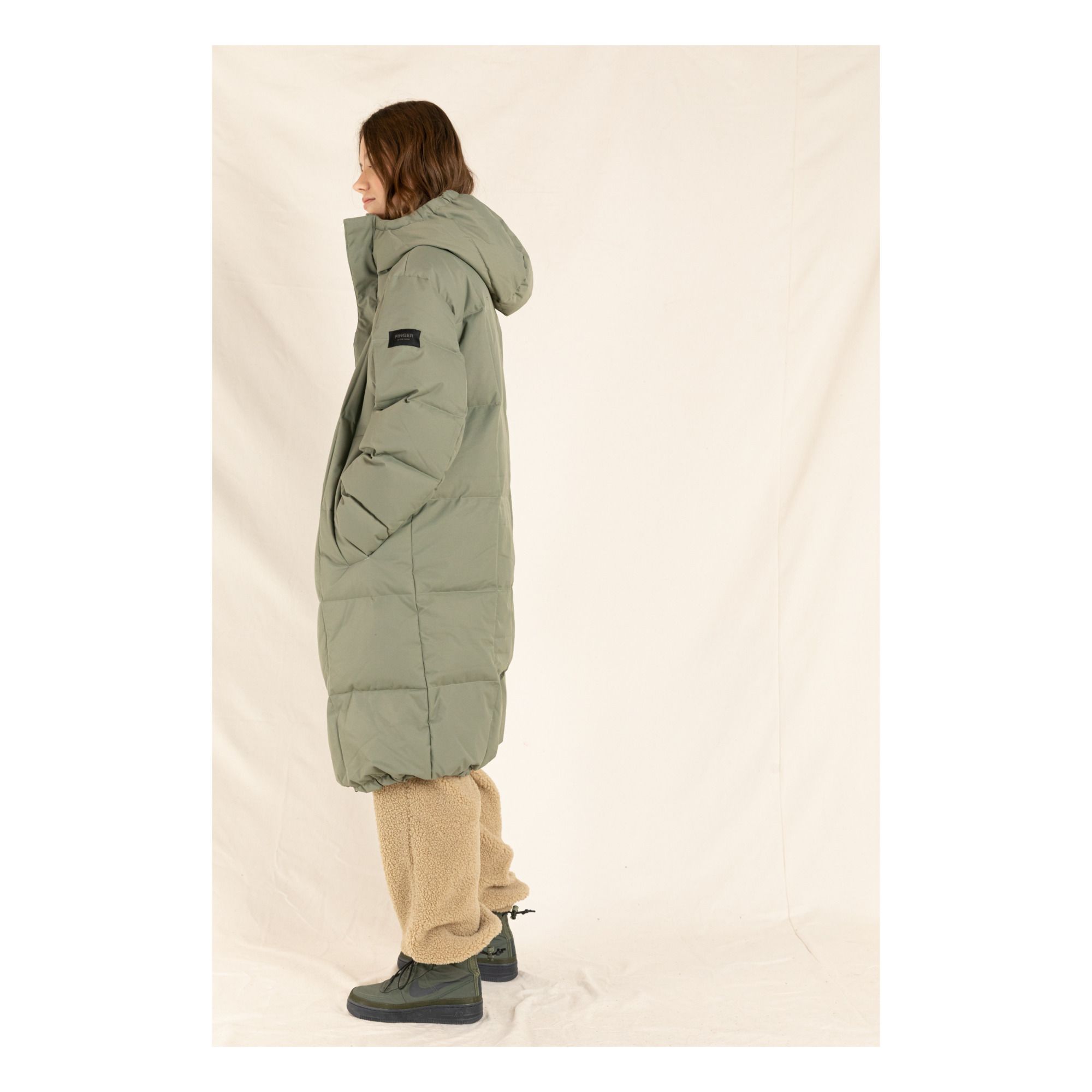 Snowlong Long Down Jacket Khaki- Product image n°3