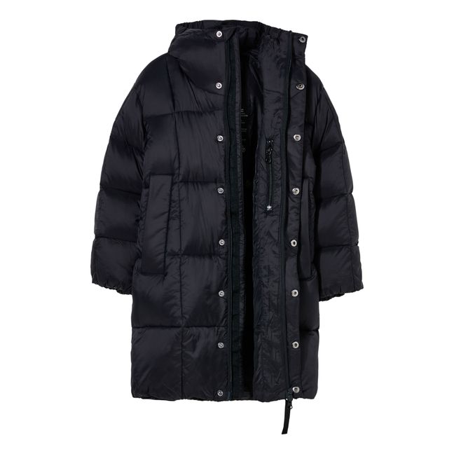 Lange Daunenjacke Snowlong | Schwarz