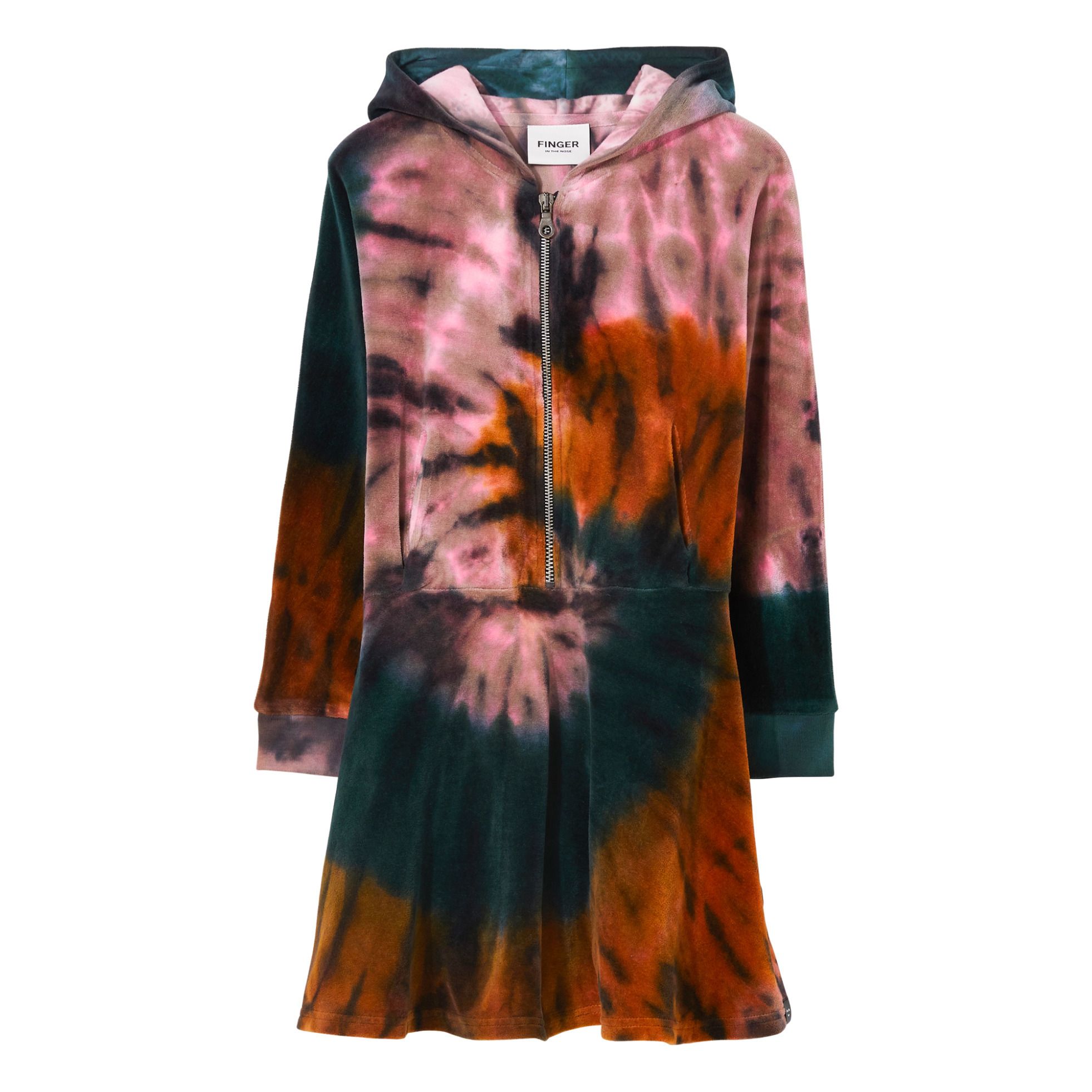 Finger in the nose - Robe Velours Tie and Dye Floyen - Fille - Lilas