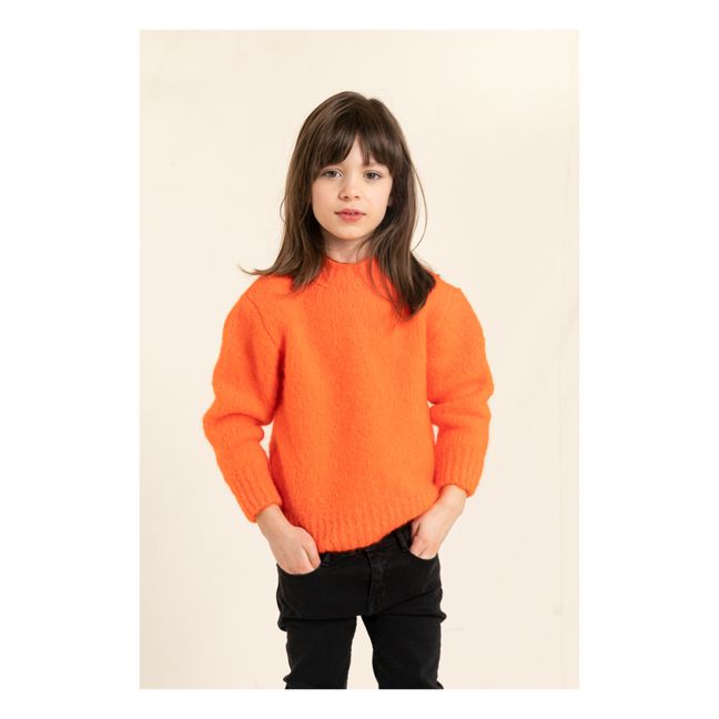 Pull in lana merinos, modello: Lona Arancione