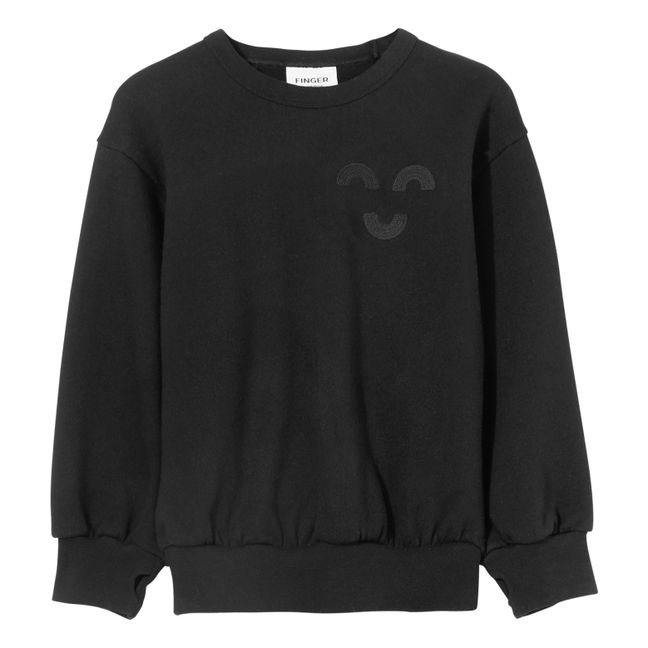 Loose Macaroni Wind Sweatshirt | Black