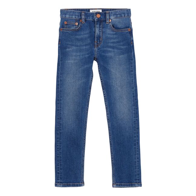 Jeans Slim in cotone riciclato, in poliestere riciclato, modello: Icon Demin