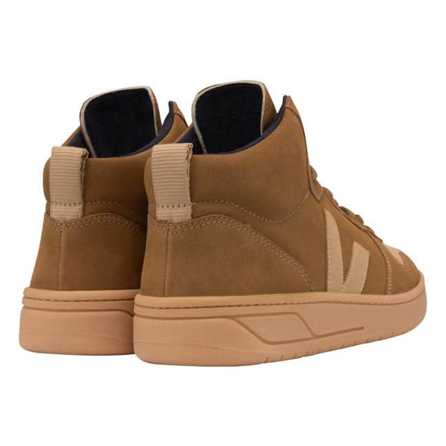 V-15 High-Top Lace-Up Nubuck Sneakers - Women's Collection - Camel