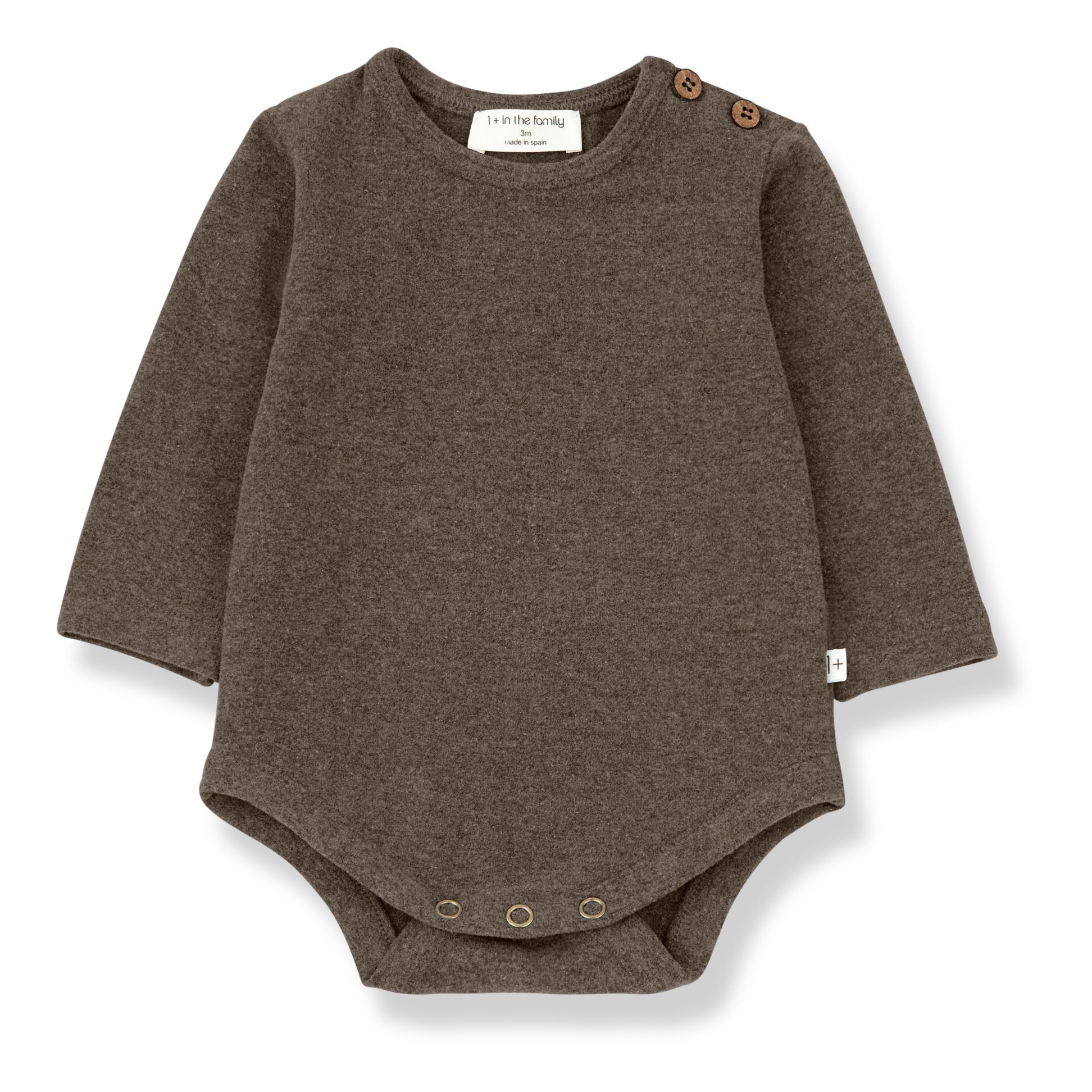 1+ in the family - Body Enric - Fille - Gris taupe