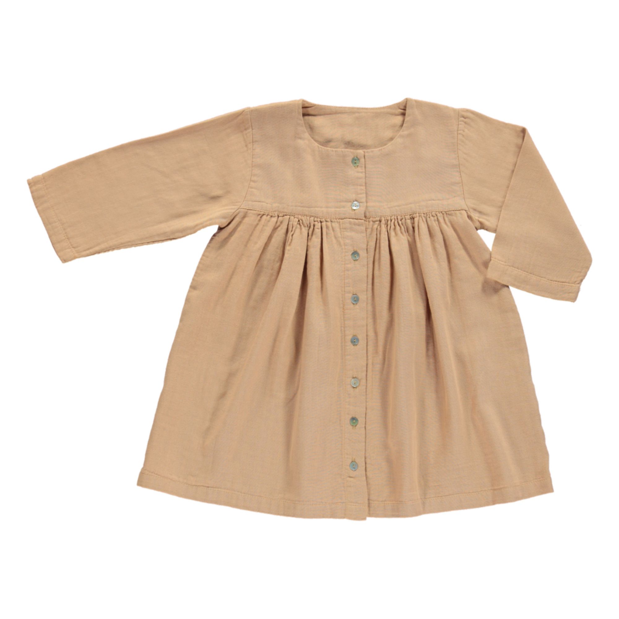 Poudre Organic - Robe Double Gaze Coton Aubepine - Fille - Camel