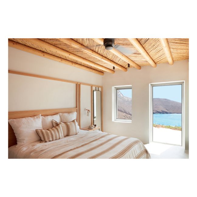 Coussin Vice Versa en toile brodée Cyclades | Havane