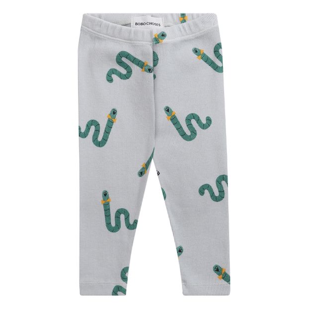 Legging Coton Bio Vers De Terre Bebe Light Grey Bobo Choses