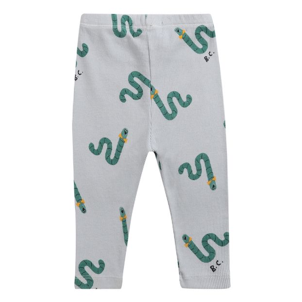 Legging Coton Bio Vers De Terre Bebe Light Grey Bobo Choses