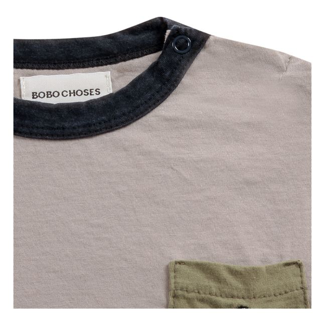 Three-Colour Organic Cotton Baby T-Shirt Light grey