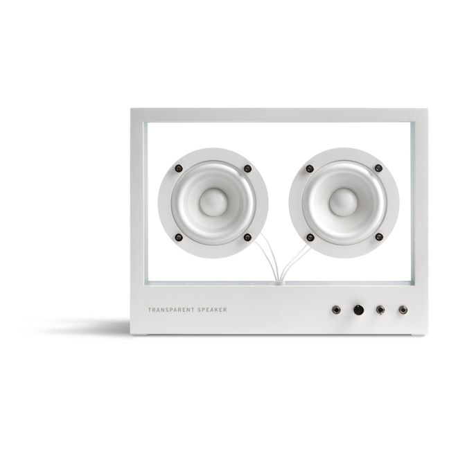 Cassa audio in vetro temperato. | Bianco