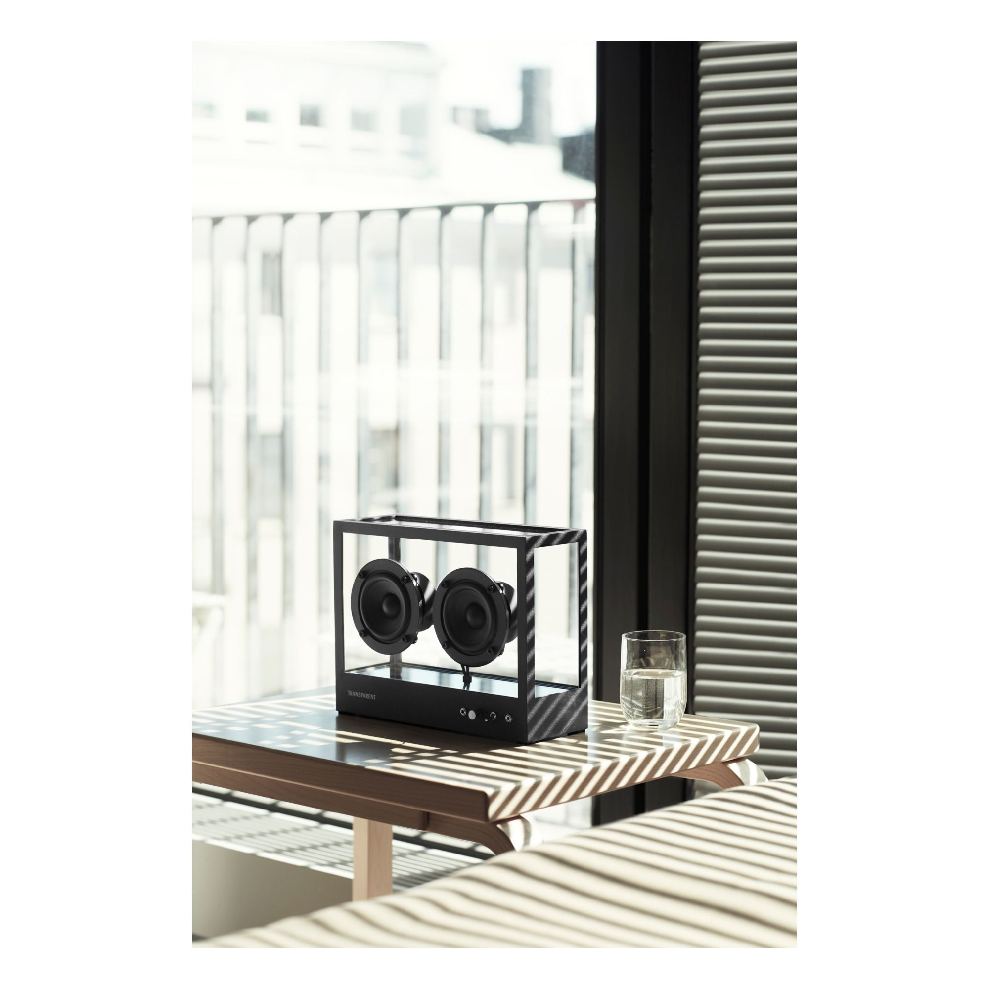 Tempered Glass Speaker Black- Product image n°1