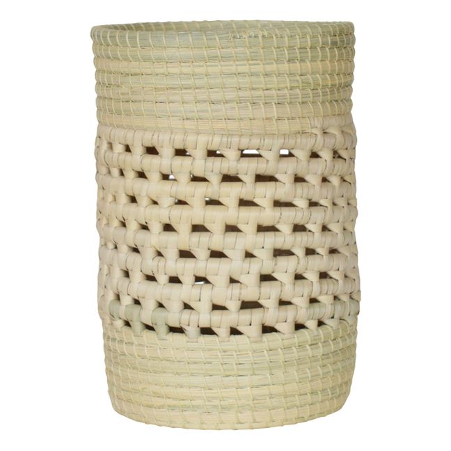 Dekorative Vase aus geflochtener Palme