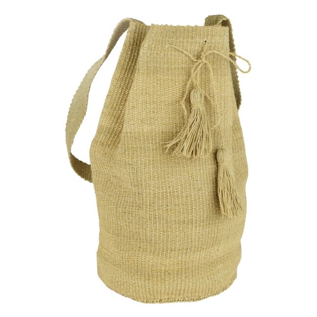 Bucket Bag Straw Yellow