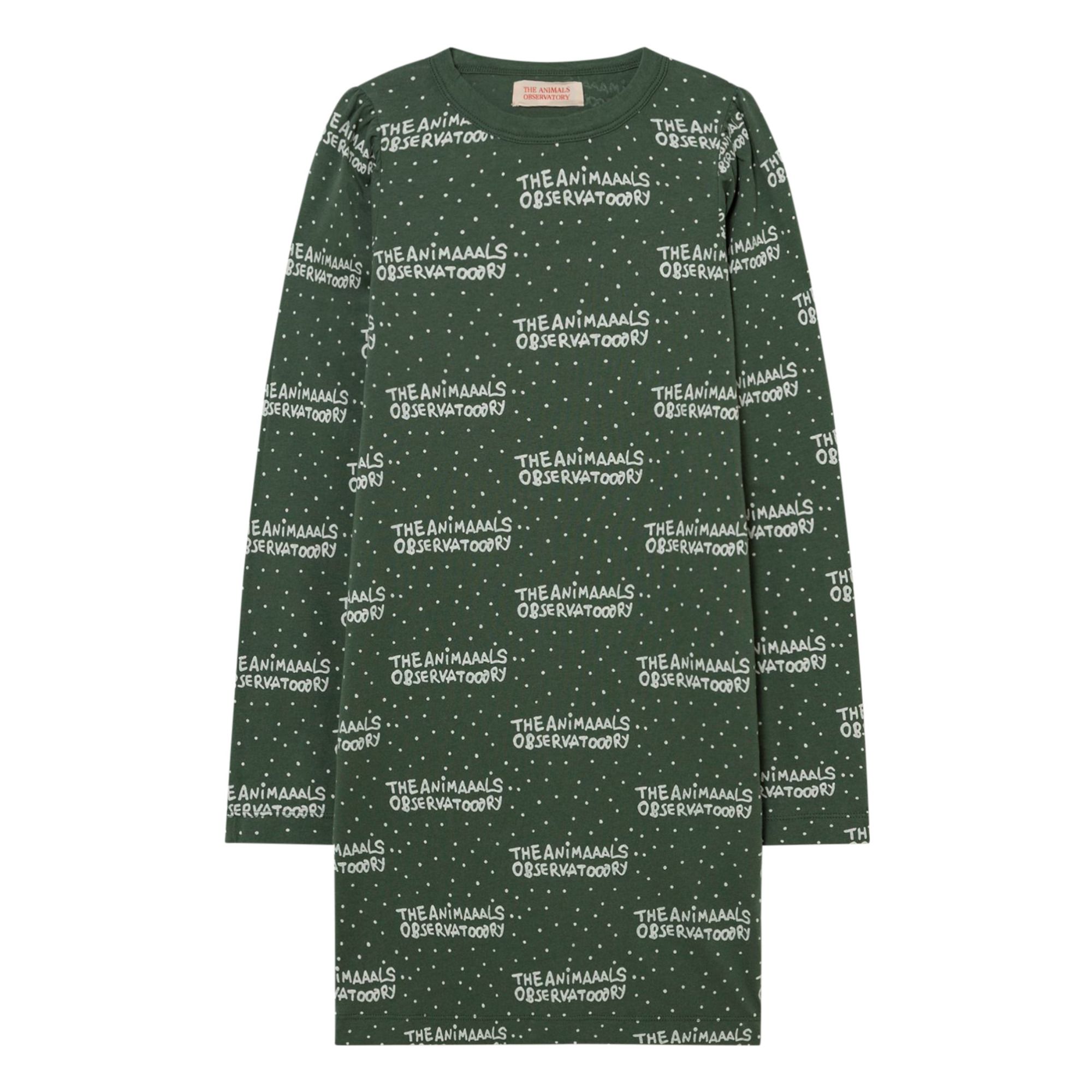 The Animals Observatory - Robe Jersey Big Dog - Fille - Vert