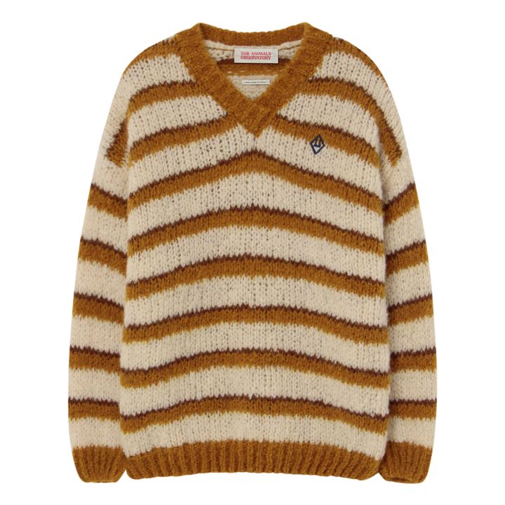 Jersey de lana a rayas Toucan | Camel- Imagen del producto n°0