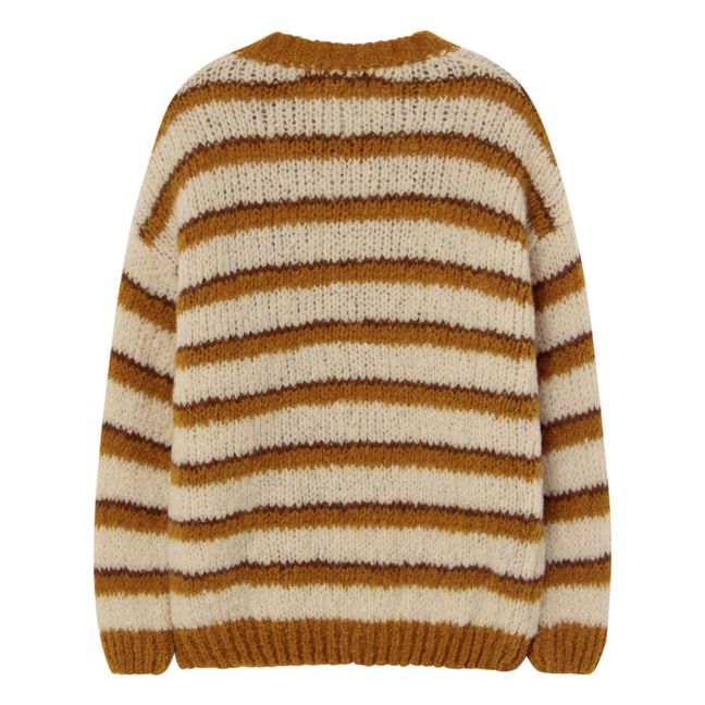 Jersey de lana a rayas Toucan | Camel