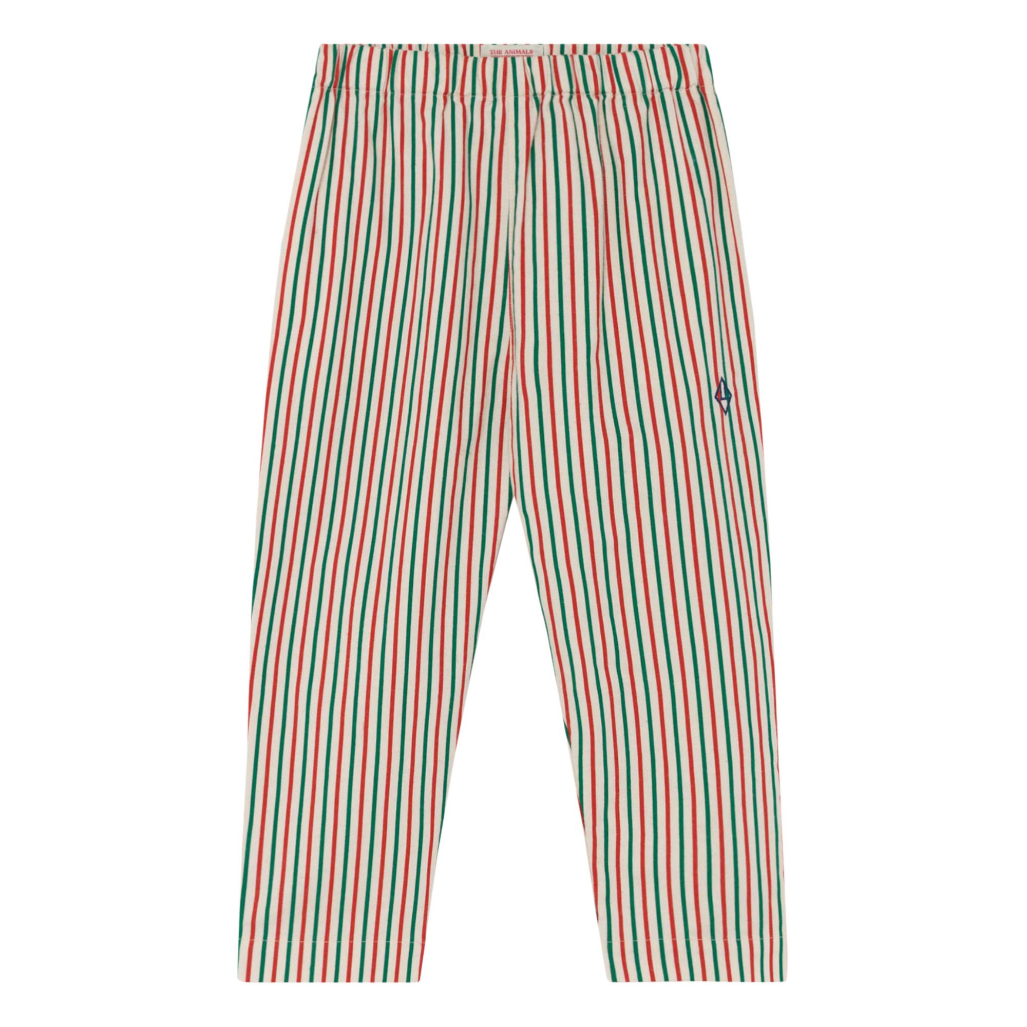 The Animals Observatory - Pantalon Rayé Elephant - Fille - Ecru