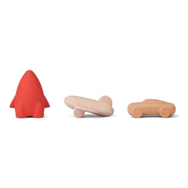 Jacob Natural Rubber Toys - Set of 3 | Dusty Pink