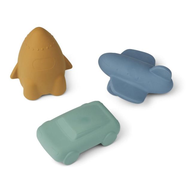 Giocattoli, modello: Jacob, in gomma naturale - Set di 3 | Azzurro fiordaliso