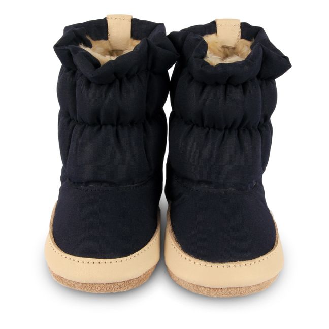 Clendall Fur-Lined Boots Navy blue