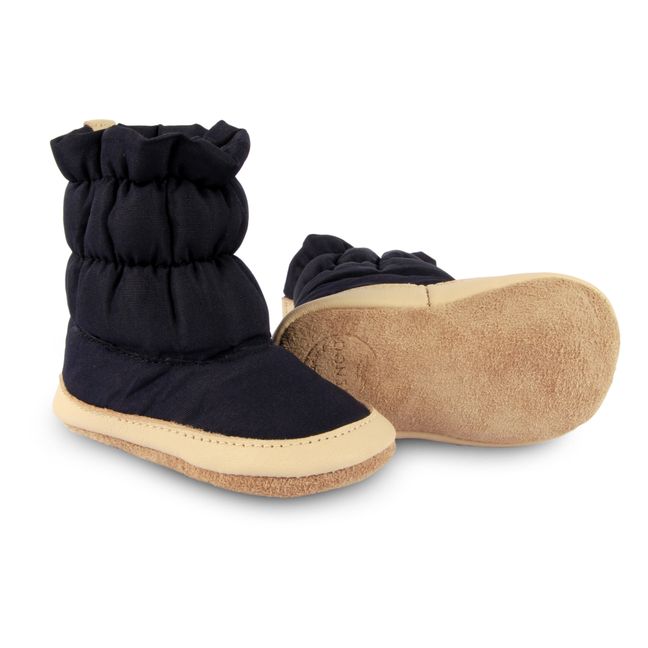 Clendall Fur-Lined Boots Navy blue