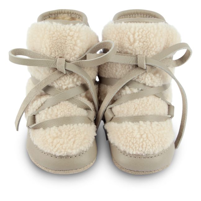 Botas con forro de lana de oveja sintética Inuk | Gris Claro