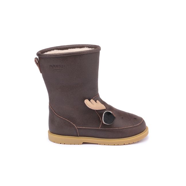 Wadudu Exclusive Fur-Lined Raindeer Boots | Chocolate