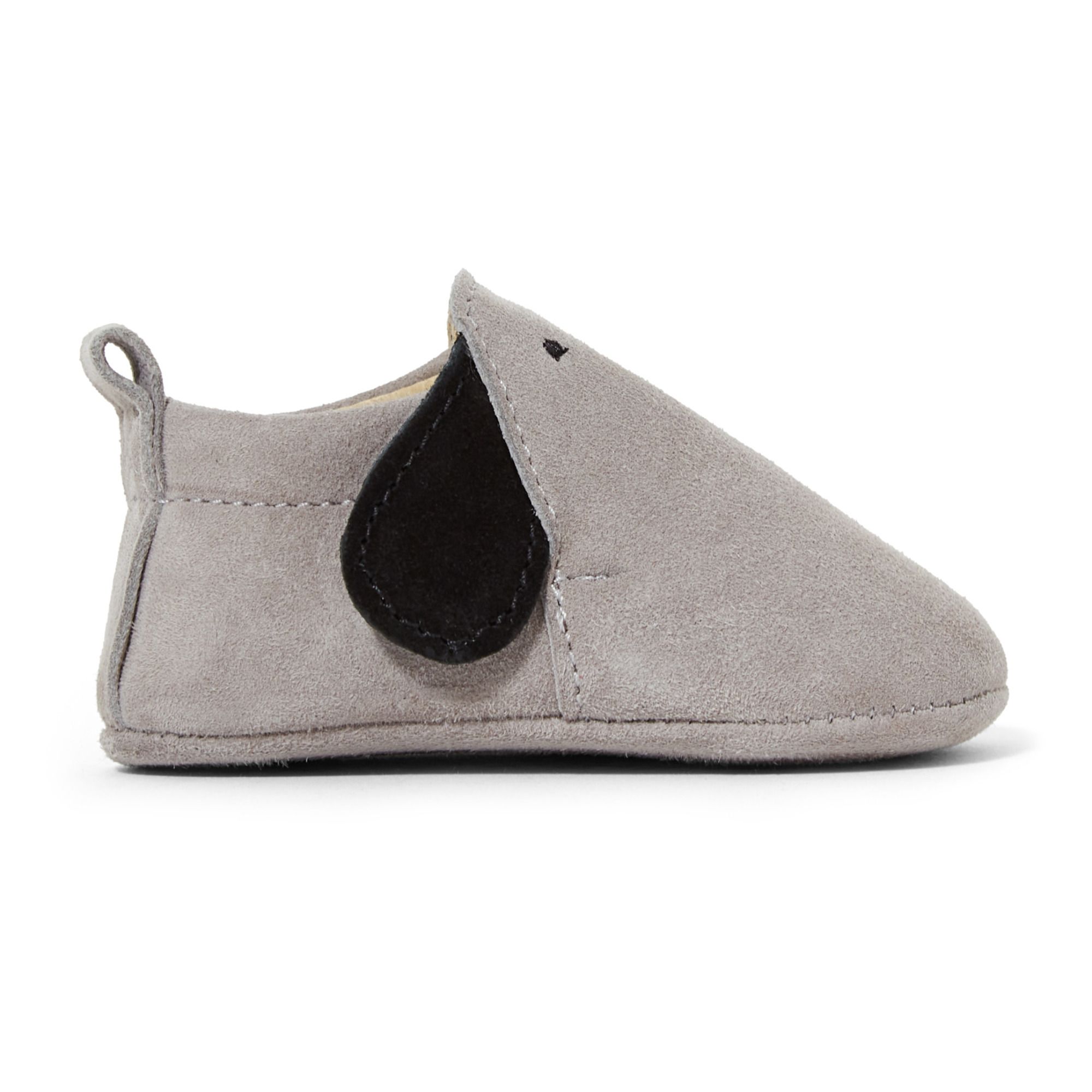 Emile et Ida - Chaussons Cuir Chiens - Fille - Gris clair
