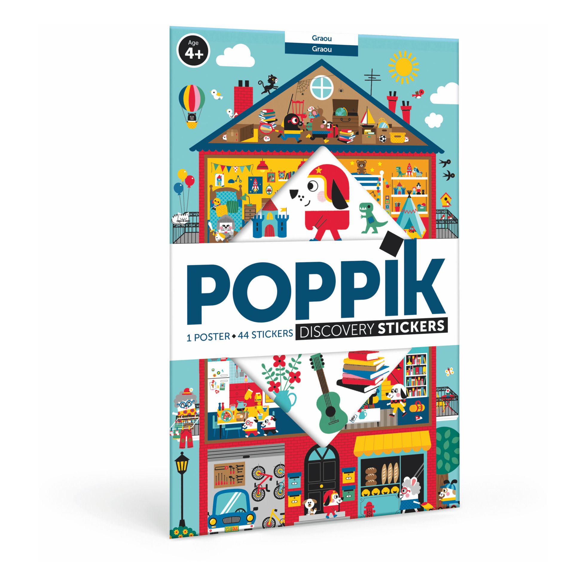 Poppik - Poster stickers Graou - Multicolore