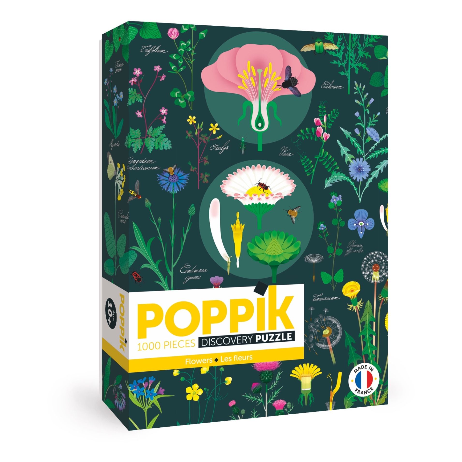 Poppik - Puzzle Fleurs - 1000 pièces - Multicolore