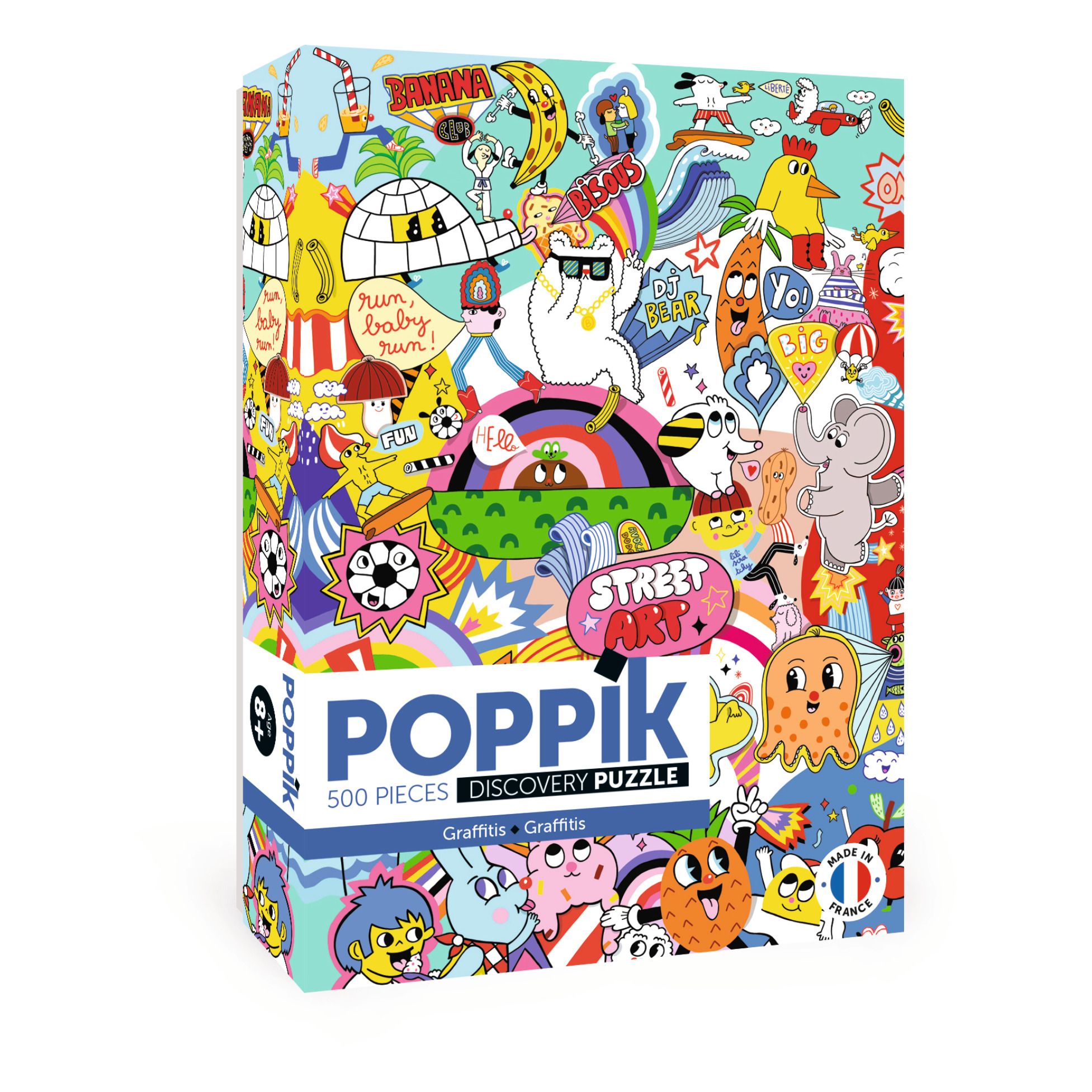 Poppik - Puzzle Graffitis - 500 pièces - Multicolore