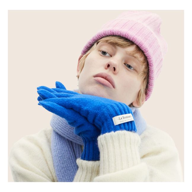 Merino Wool Gloves Blu reale