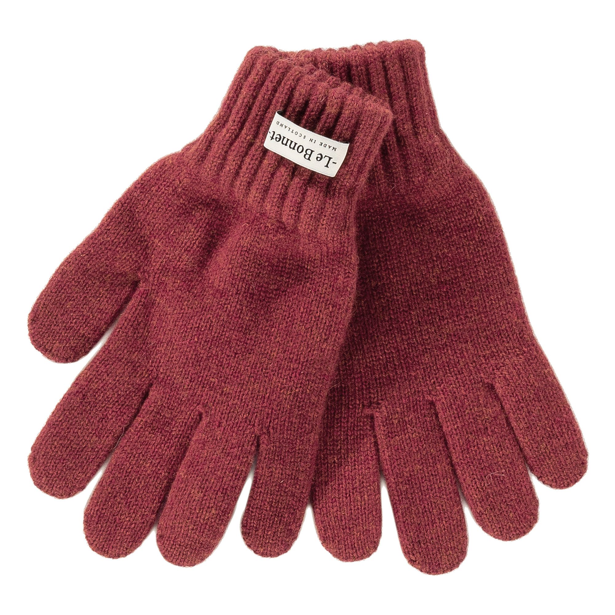 Merino Wool Gloves Terracotta- Product image n°0