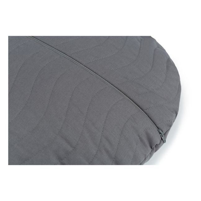 Sitges Organic Cotton Round Cushion | Grey