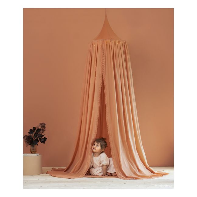 Vera Organic Cotton Bed Canopy | Terracotta