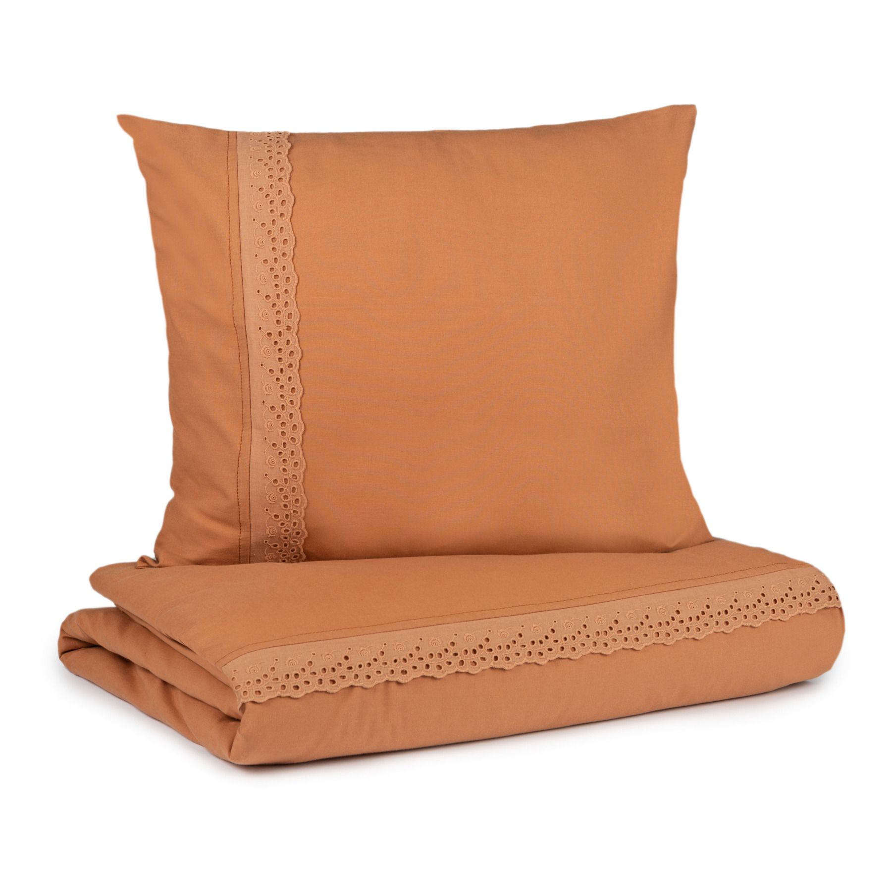 Nobodinoz - Parure de lit Vera en coton bio - Terracotta