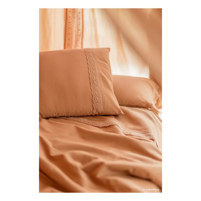 Set di biancheria da letto, modello: Vera, in cotone bio | Terracotta