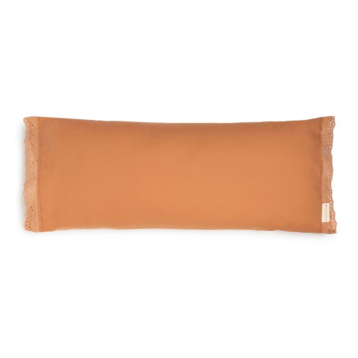 Nobodinoz - Cuscino rettangolare, modello: Vera, in cotone bio - Terracotta