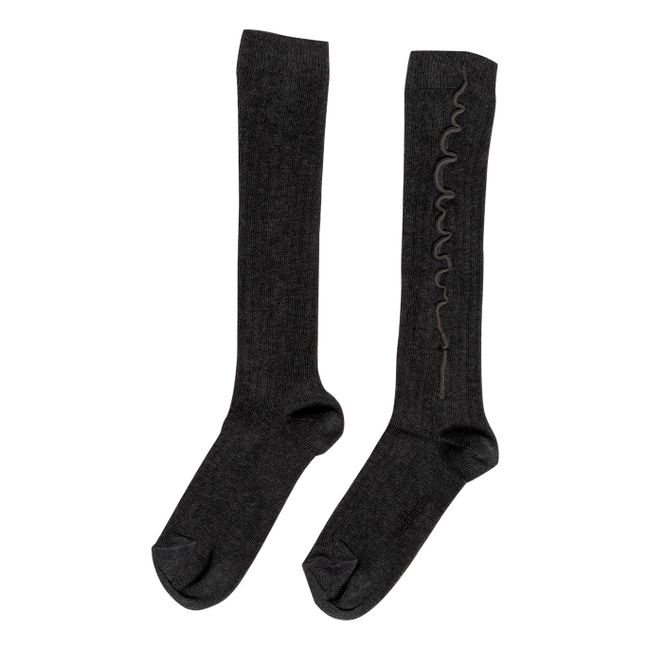 Sassy Siamang Organic Cotton Socks Dark grey