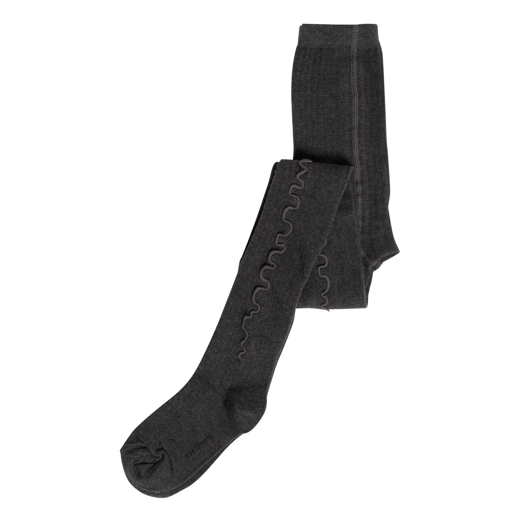 Maed For Mini - Paire de Chaussettes Sassy Siamang Coton Bio - Fille - Gris foncé