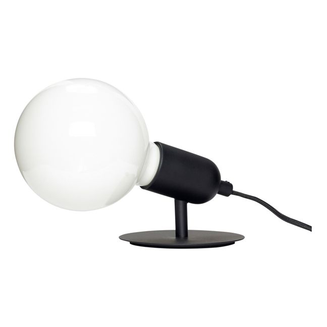 Table Lamp with Light Bulb Black