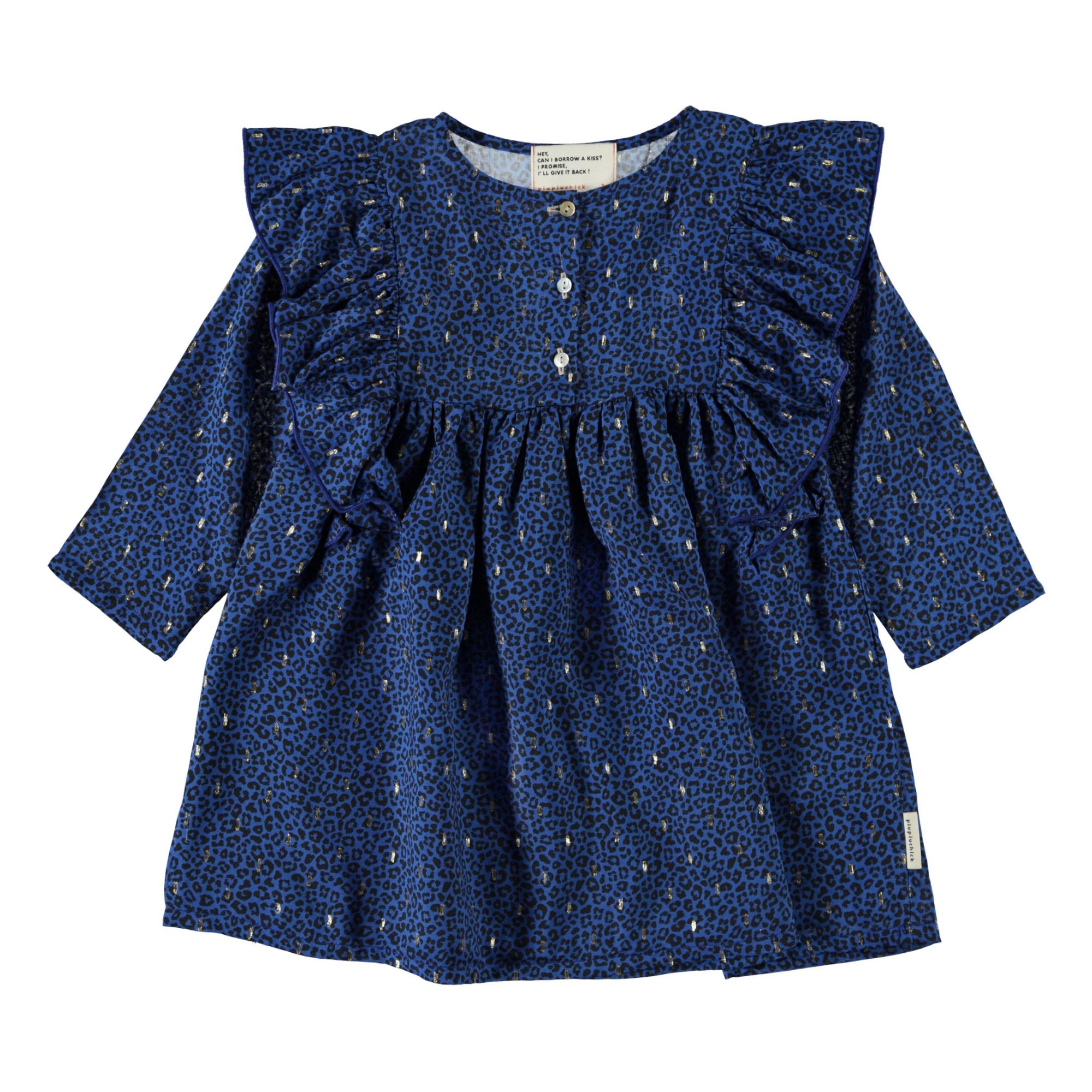 Piupiuchick - Robe Léopard - Fille - Bleu