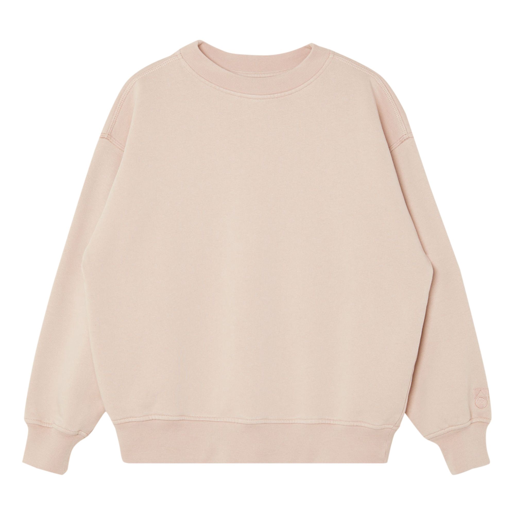 Main Story - Sweat Uni Oversized Coton Bio - Fille - Rose pâle