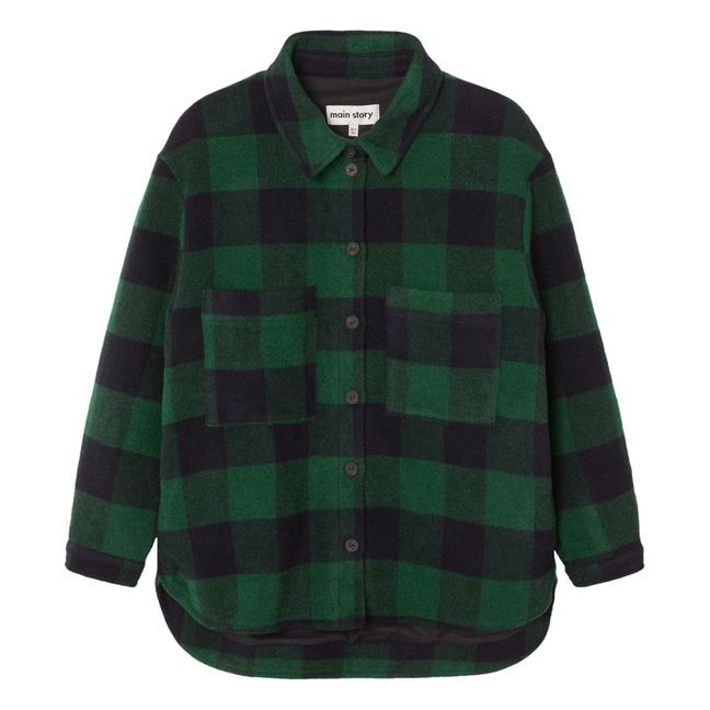 Sur-chemise Laine Recyclée Vert