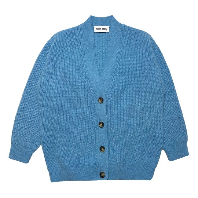 Oversized Woollen Cardigan Blue
